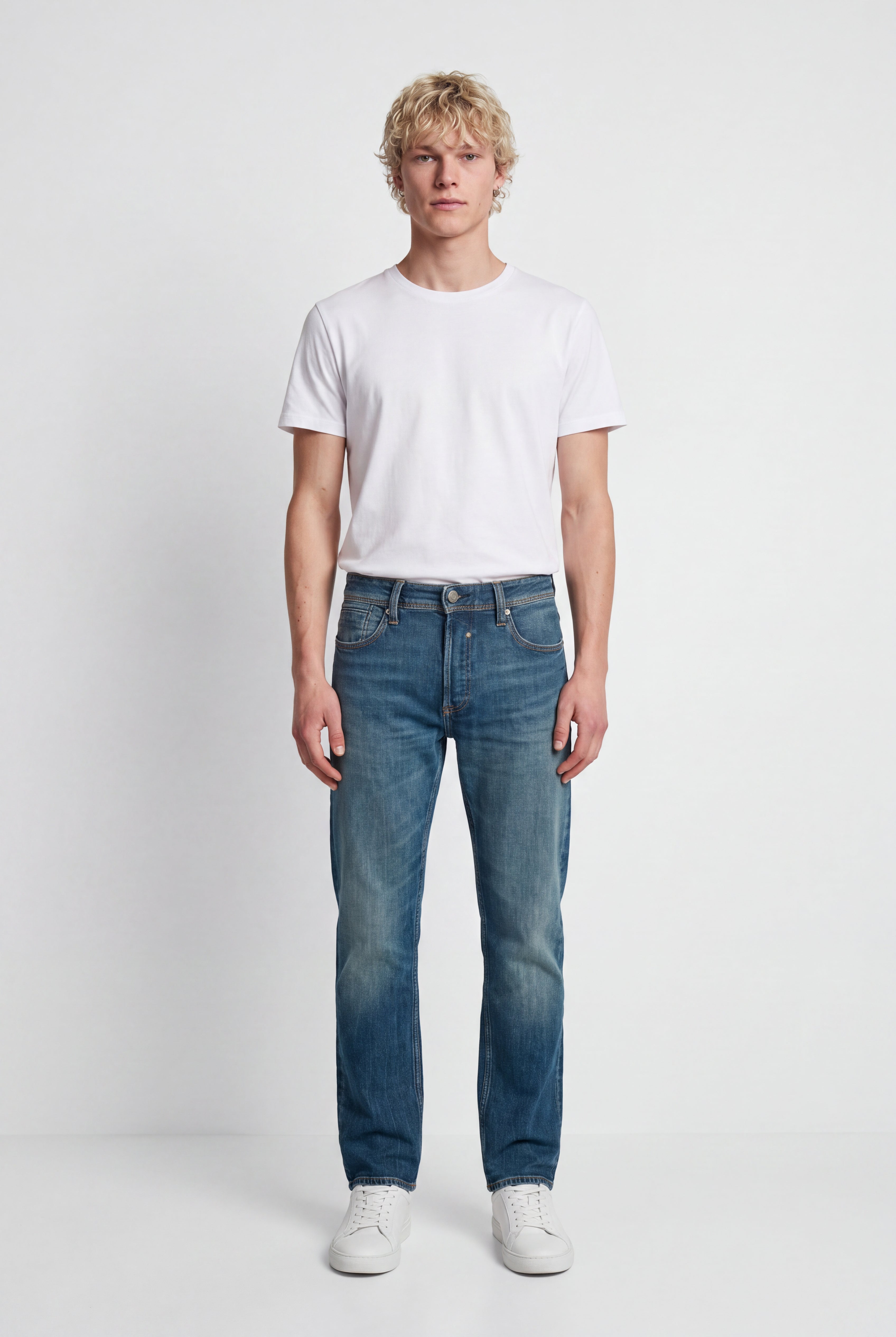 Jean droit REG L32 GRIS BLEU - 1
