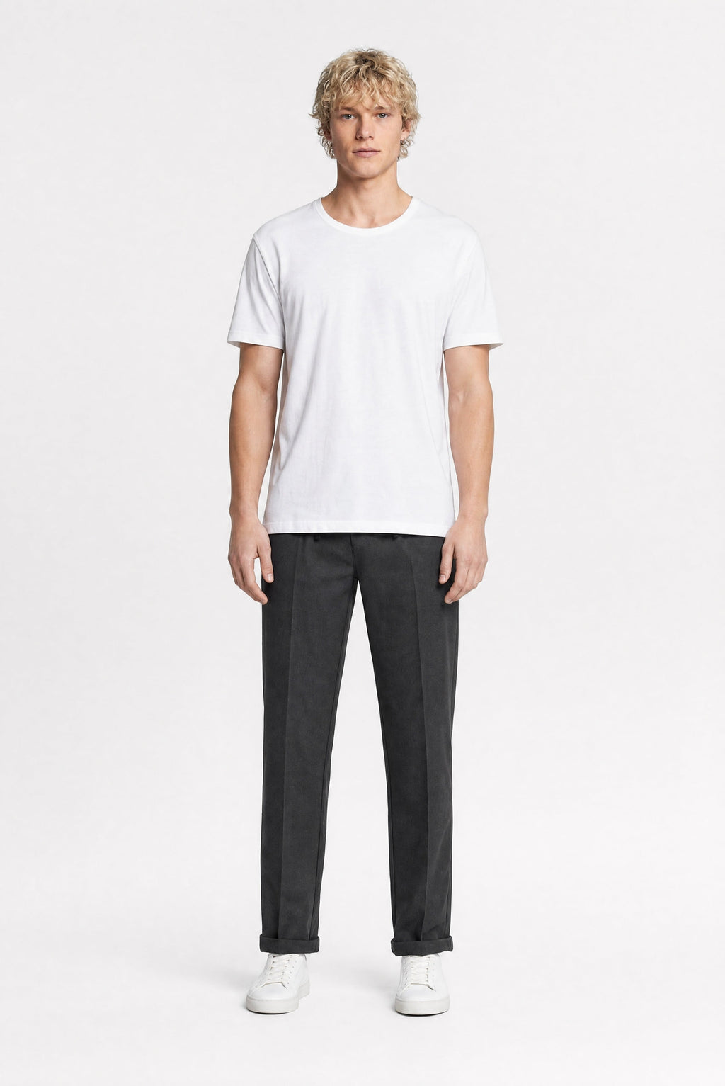 Pantalon PYWAN 17 MIXED MELANGE BLACK - 1