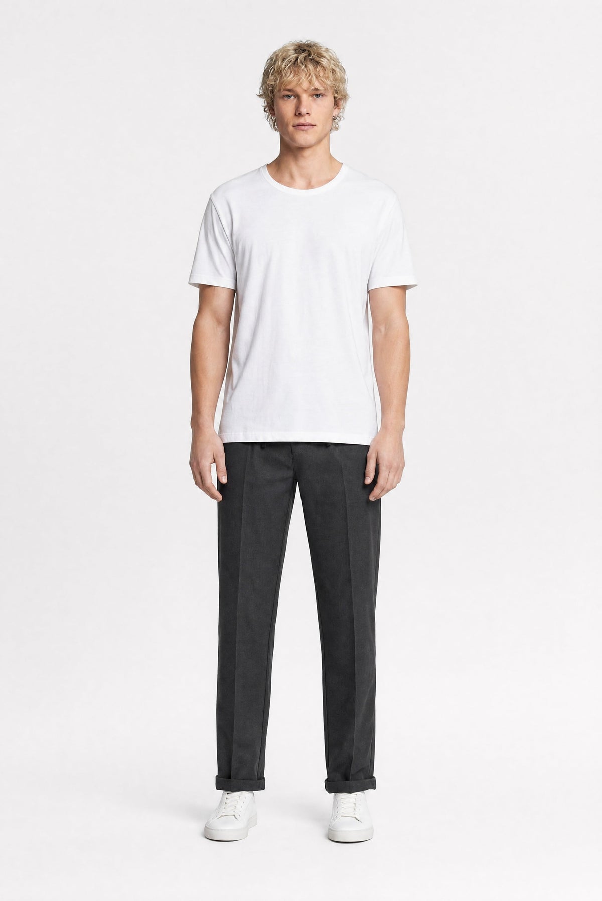 Pantalon PYWAN 17 MIXED MELANGE BLACK - 1