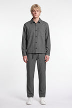 Pantalon de ville relaxed fit P-FELIX MELANGE BLACK - 2