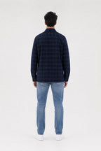 Chemise à carreaux C-LUIS ML DARK NAVY - 2
