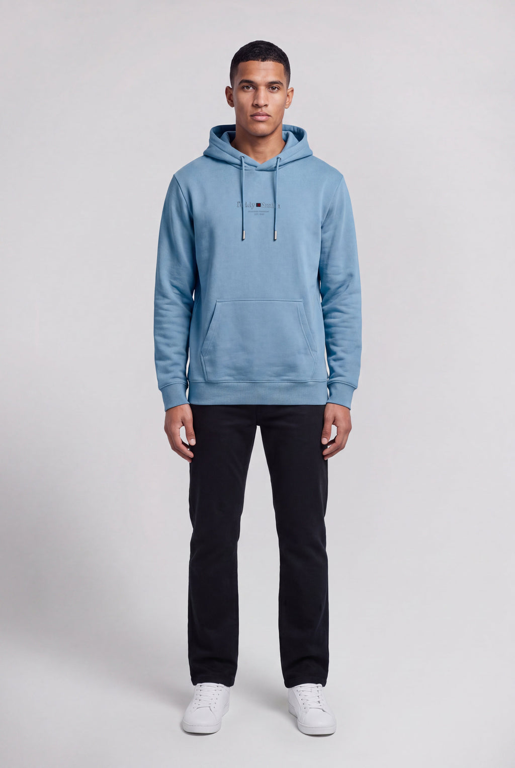 Sweat à capuche S-JIM HOODY BLEU MINERAL - 1