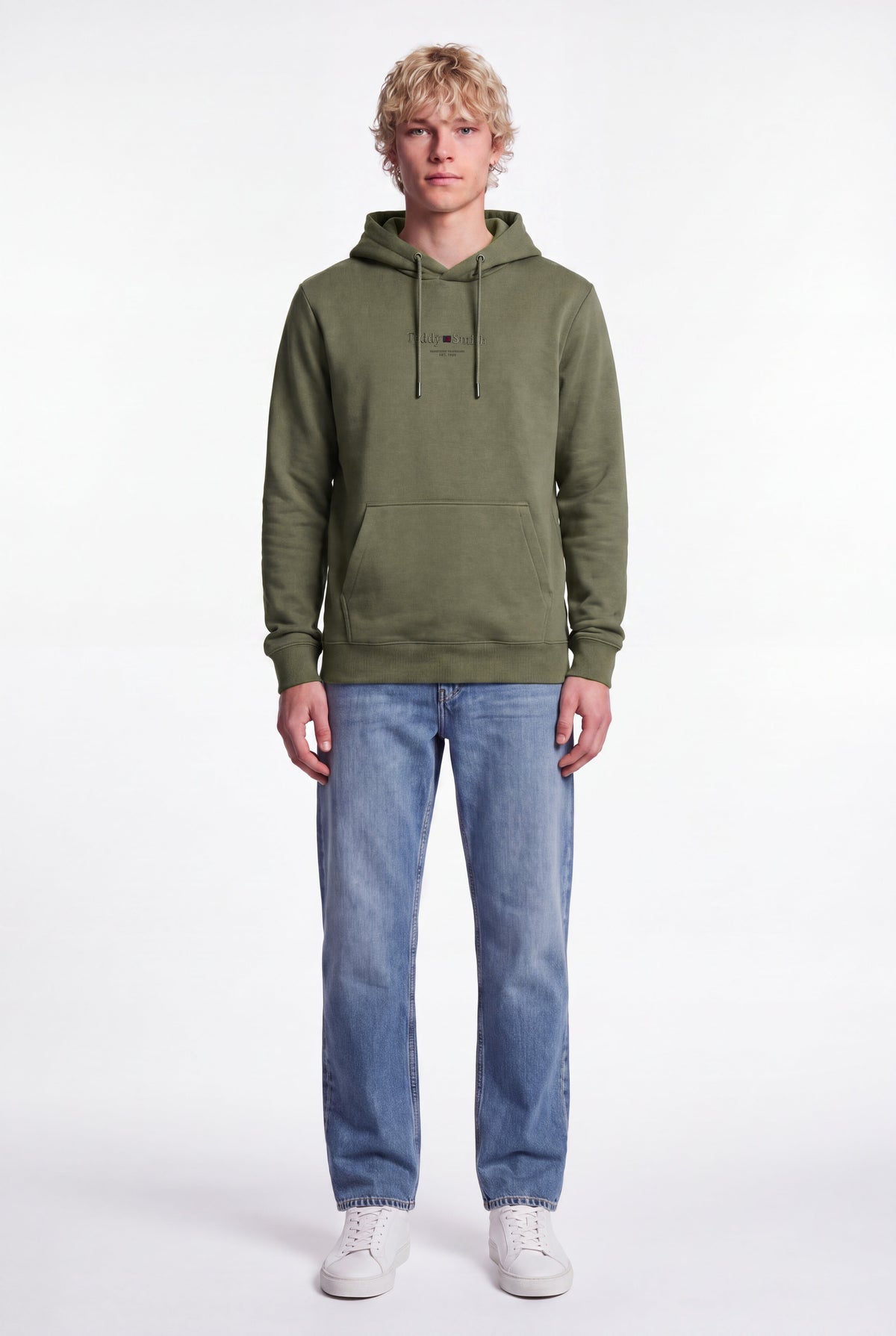 Sweat à capuche S-JIM HOODY DUSTY KAKI - 1