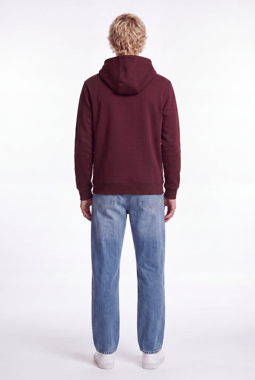 Sweat à capuche S-JIM HOODY BORDEAUX FONCE - 2