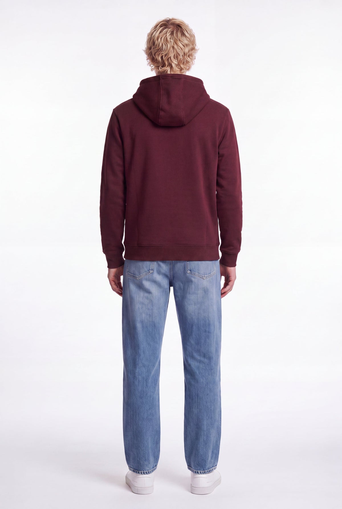Sweat à capuche S-JIM HOODY BORDEAUX FONCE - 2