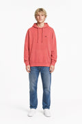 Sweat ample à capuche S-NATEO HOODY ROUGE COQUELICOT - 1