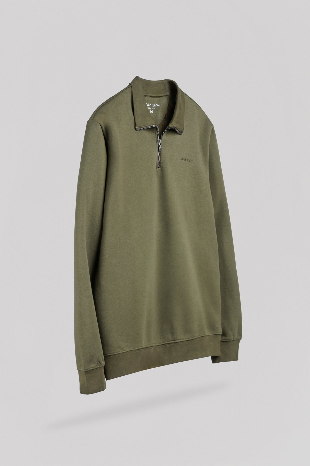 Sweat col camionneur S-LOAN DUSTY KAKI - 2