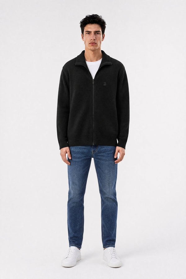 Gilet zippé col montant G-ETTORE 2 NOIR - 1