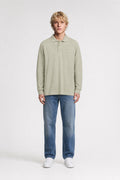 Polo jersey manche longue P-JOEL ML BLEACH KAKI - 1
