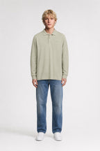 Polo jersey manche longue P-JOEL ML BLEACH KAKI - 1