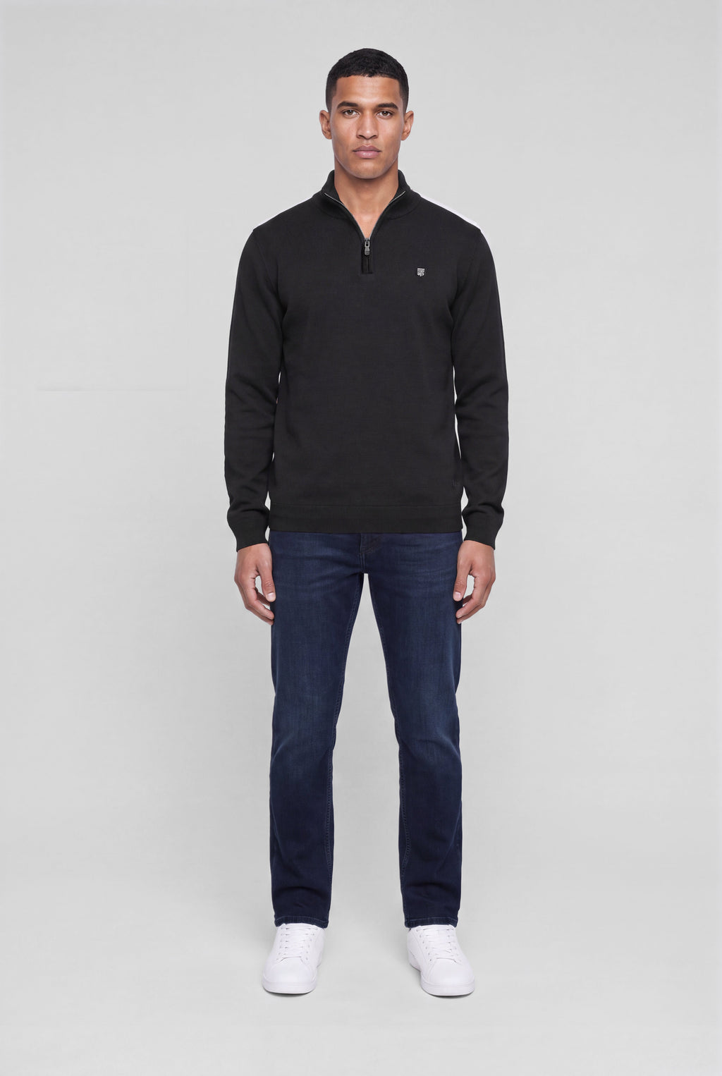 Pull col montant zippé P-MARTY 2 CHARBON - 1