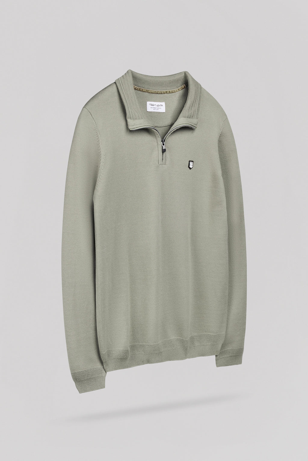 Pull col montant zippé P-MARTY 2 BLEACH KAKI - 2