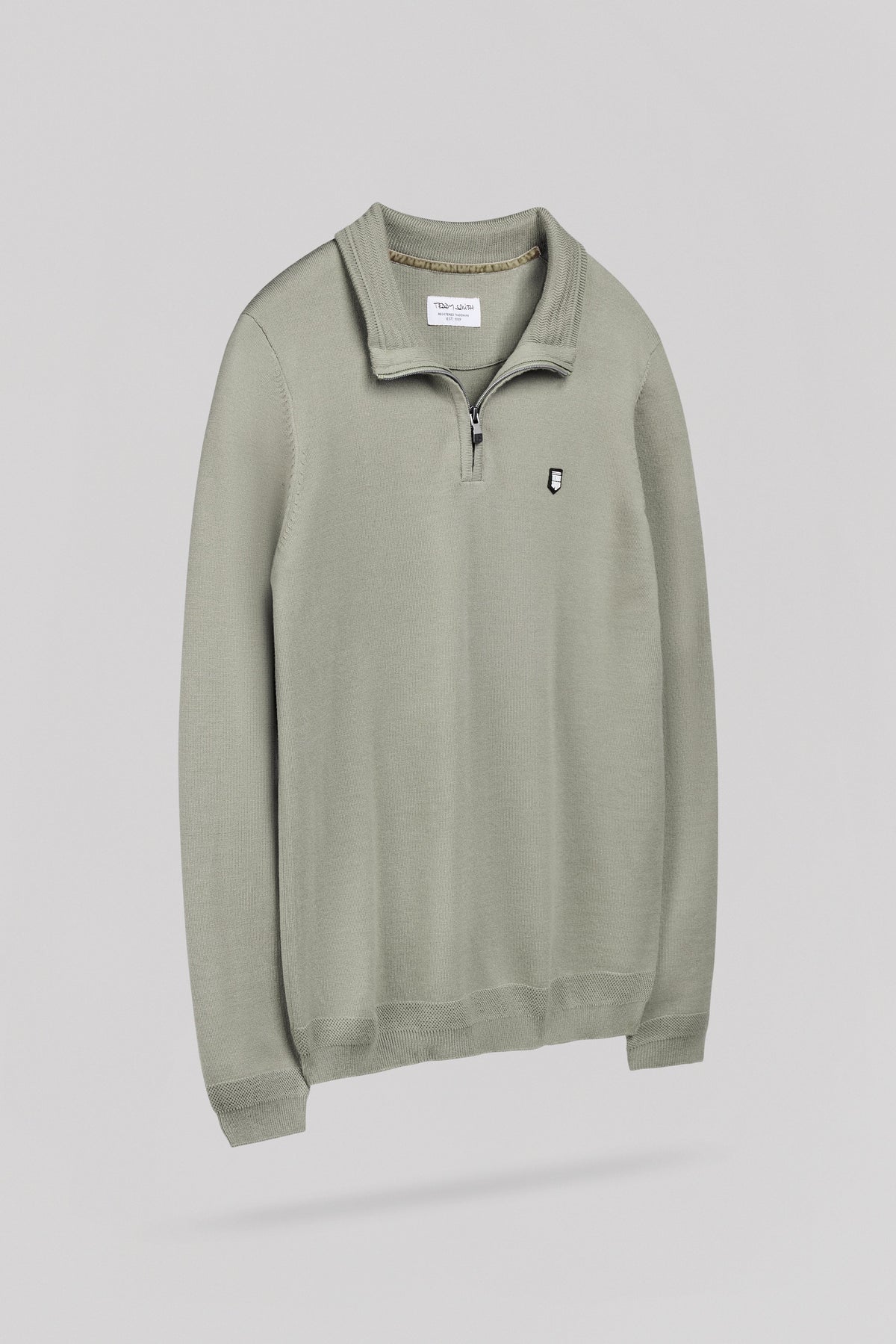 Pull col montant zippé P-MARTY 2 BLEACH KAKI - 2