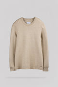 Pull col rond P-DRYSTAN BEIGE CHINE - 1