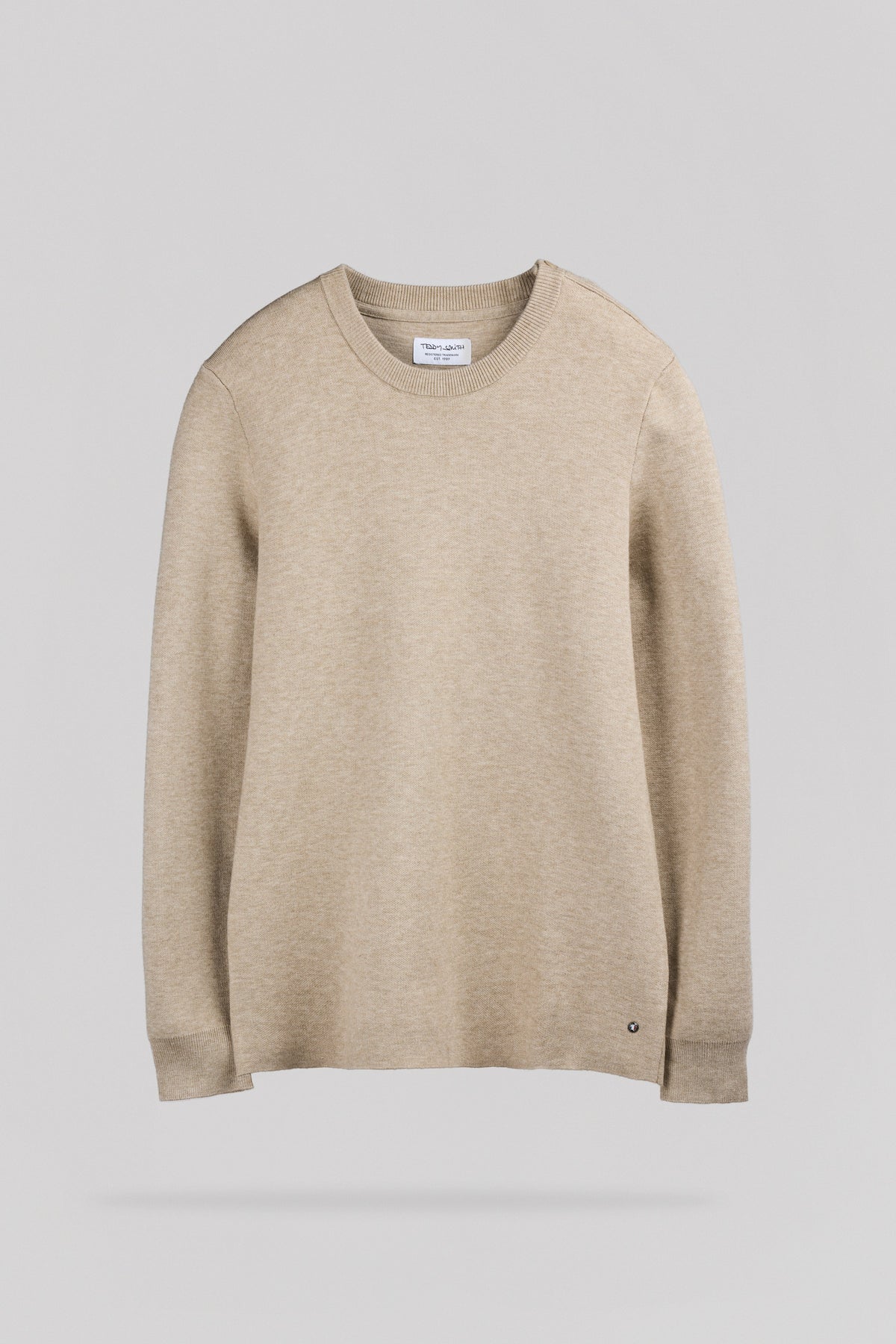 Pull col rond P-DRYSTAN BEIGE CHINE - 1
