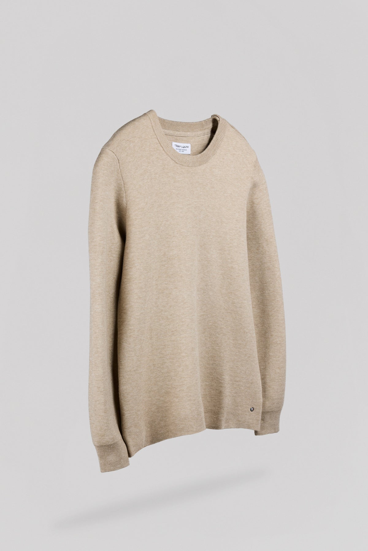 Pull col rond P-DRYSTAN BEIGE CHINE - 2