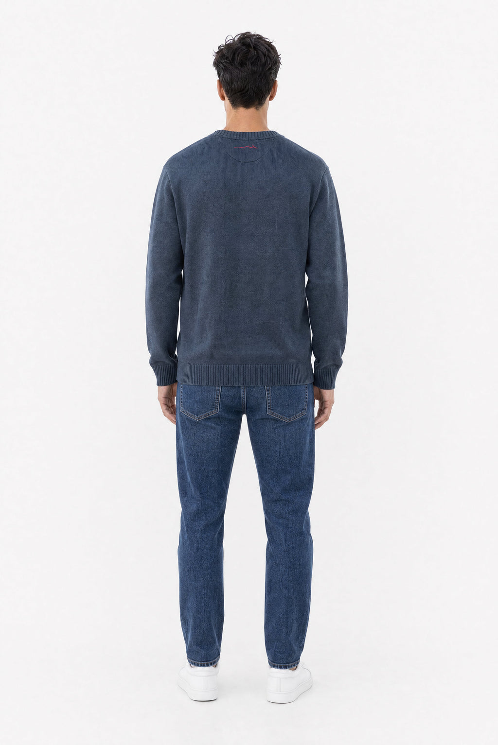 Pull droit col rond P-JIMMY GRIS METEORE - 2