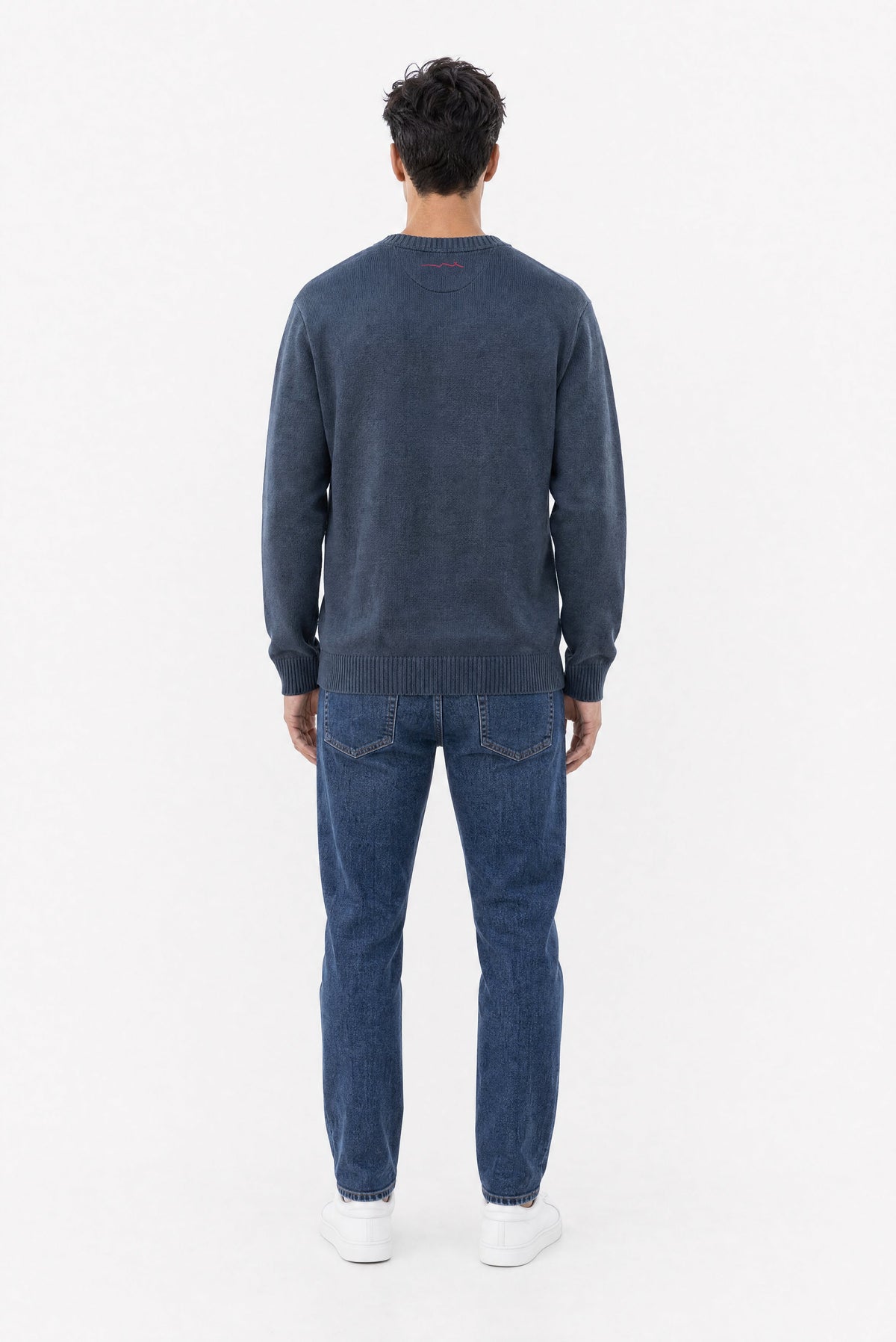 Pull droit col rond P-JIMMY GRIS METEORE - 2