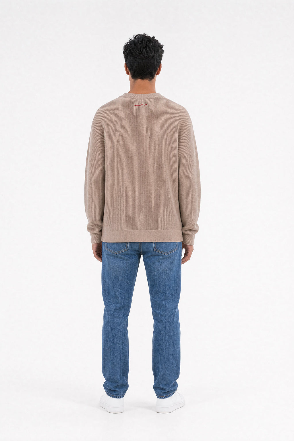 Pull en maille chenille P-LIAM WOLF BEIGE - 2