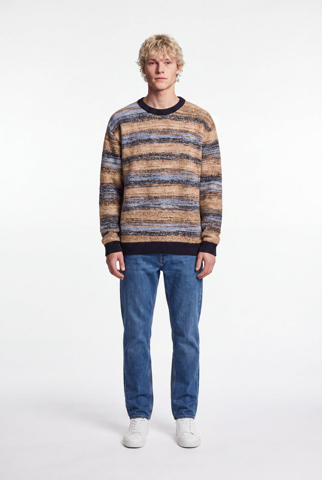 Pull maille jacquard P-MILO DARK NAVY - 1