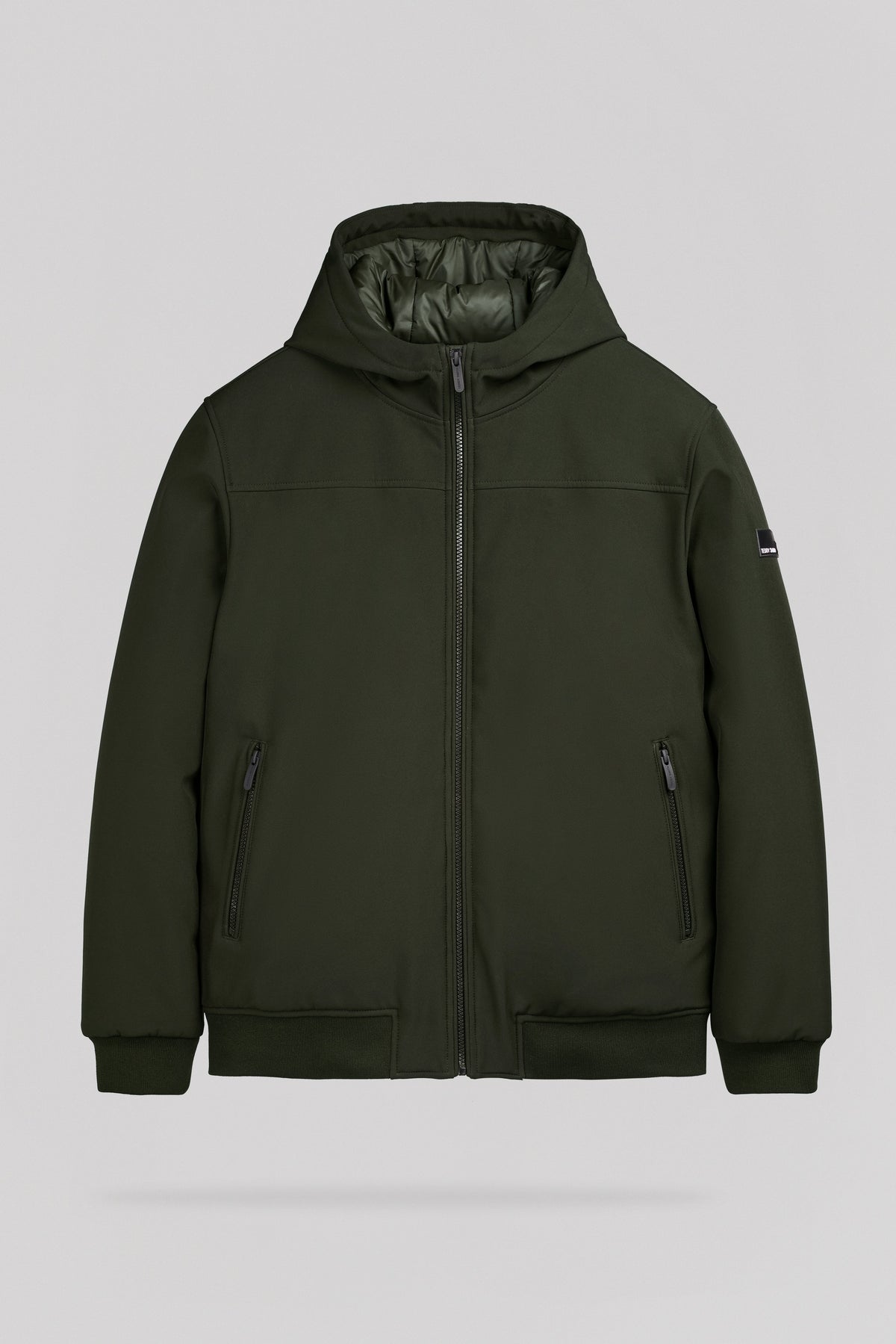 Blouson déperlant à capuche B-SAMY DEEP KAKI - 1