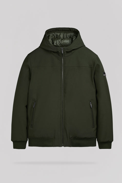 Blouson déperlant à capuche B-SAMY DEEP KAKI - 1