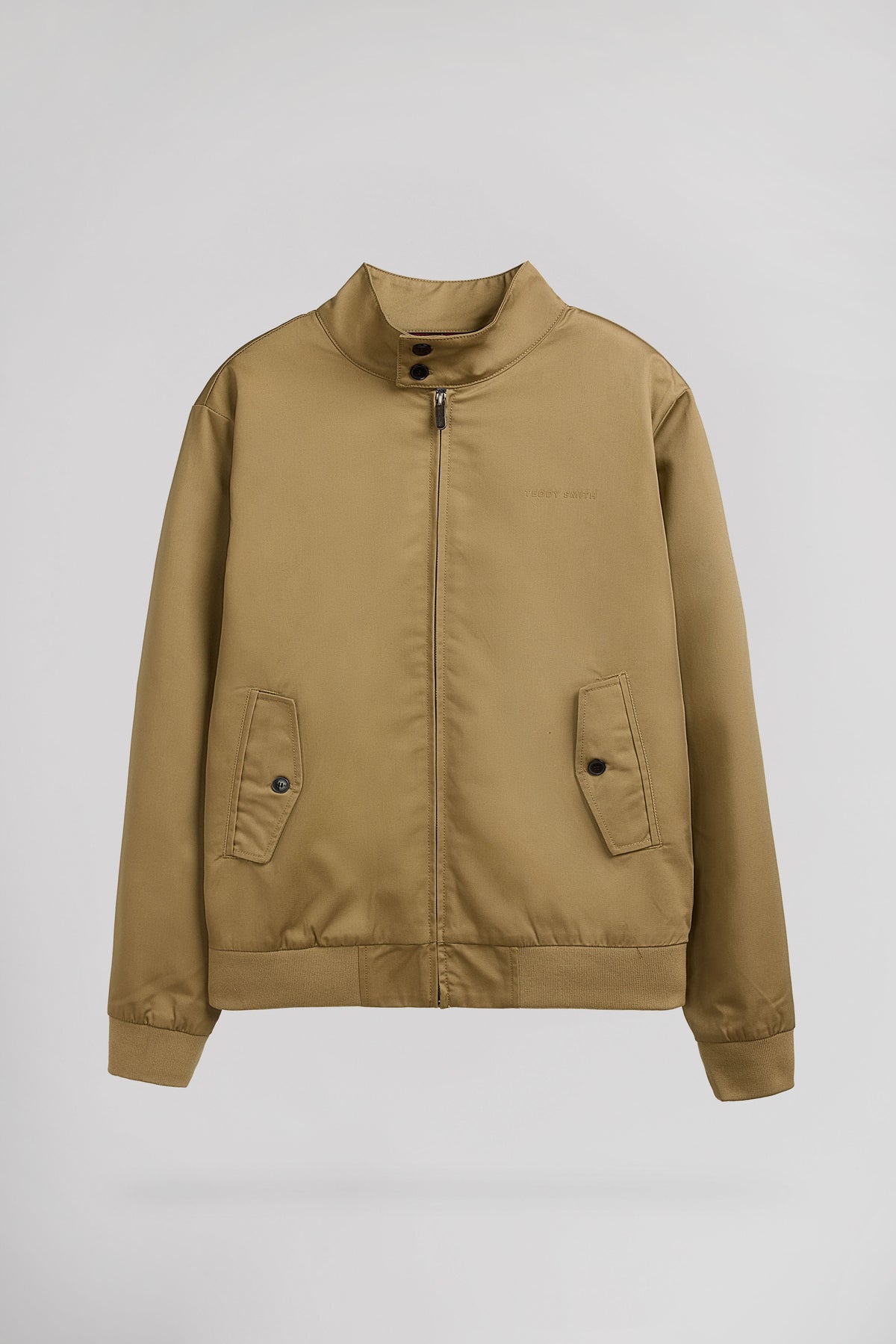 Blouson zippé en twill col montant SANSON 2 WORKER BEIGE - 1