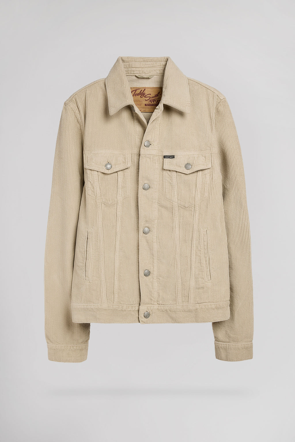Veste velours à boutons RANDALL VELOURS BEIGE - 1