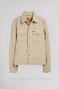 Veste velours à boutons RANDALL VELOURS BEIGE - 1