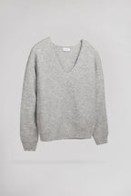 Pull col V P-RACHEL GRIS CHINE - 2