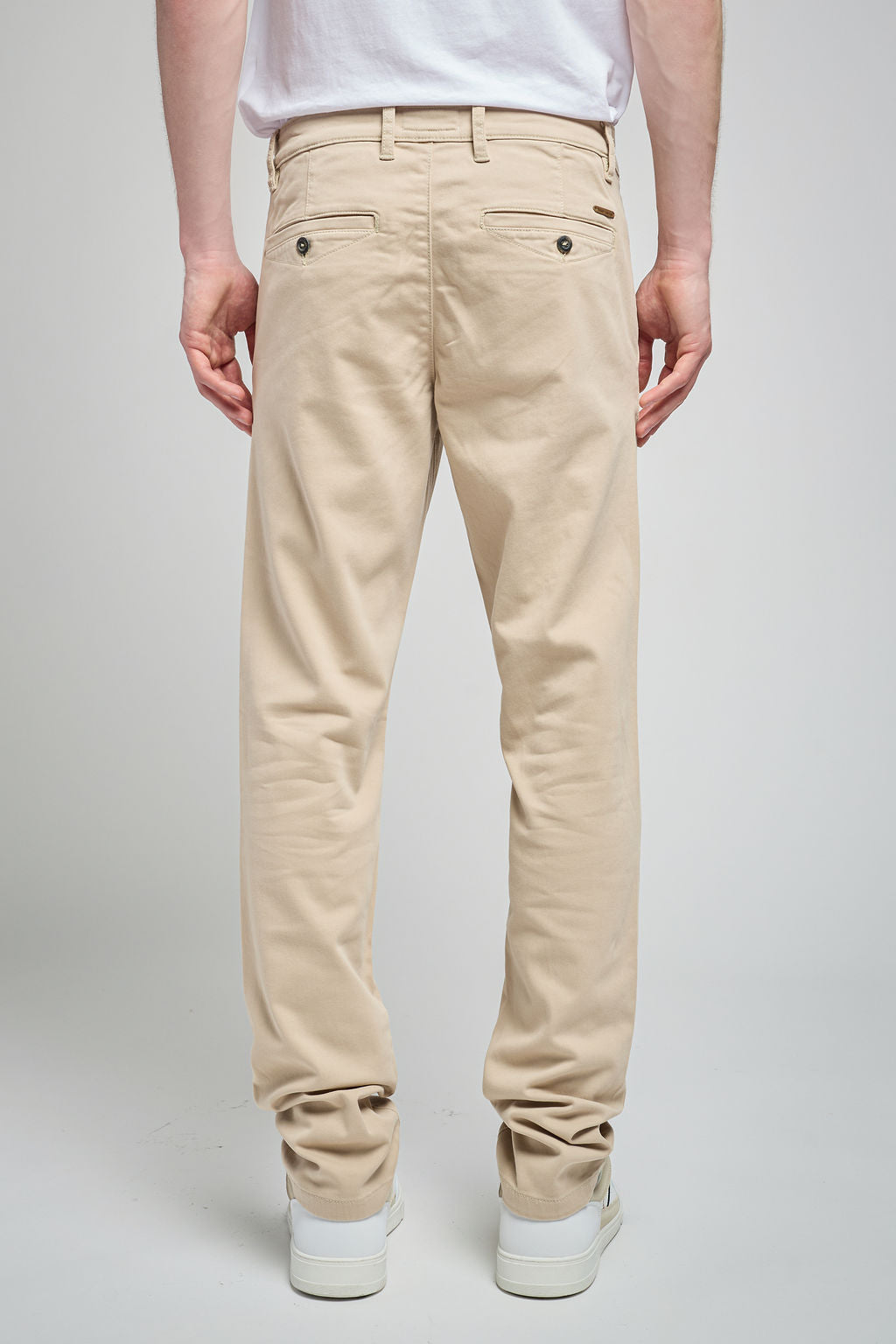 Pantalon chino slim PALLAS CHINO SWEAT DYED BEIGE - 2