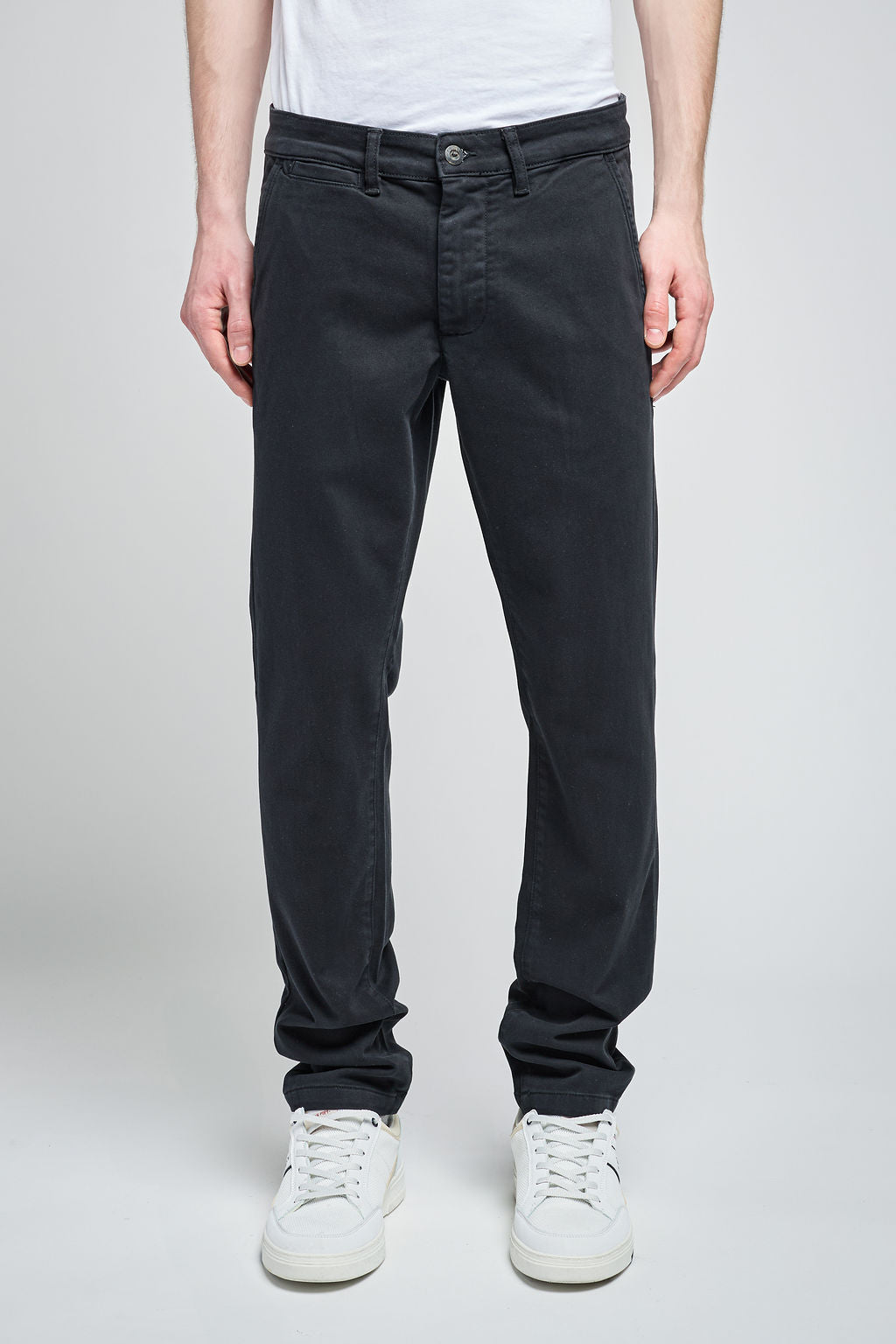 Pantalon chino slim PALLAS CHINO SWEAT DYED DARK NAVY - 1