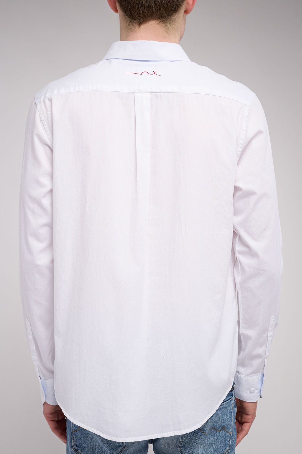 Chemise en twill col italien C-VOLT 2 ML BLANC - 2