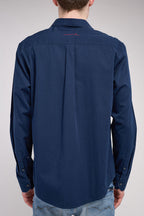 Chemise en twill col italien C-VOLT 2 ML TOTAL NAVY - 2