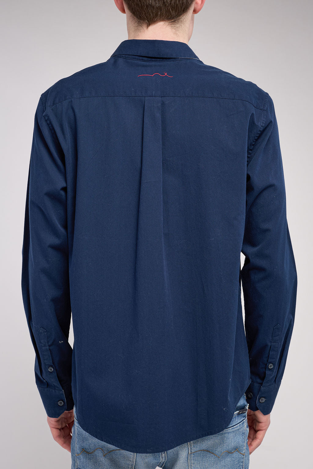 Chemise en twill col italien C-VOLT 2 ML TOTAL NAVY - 2