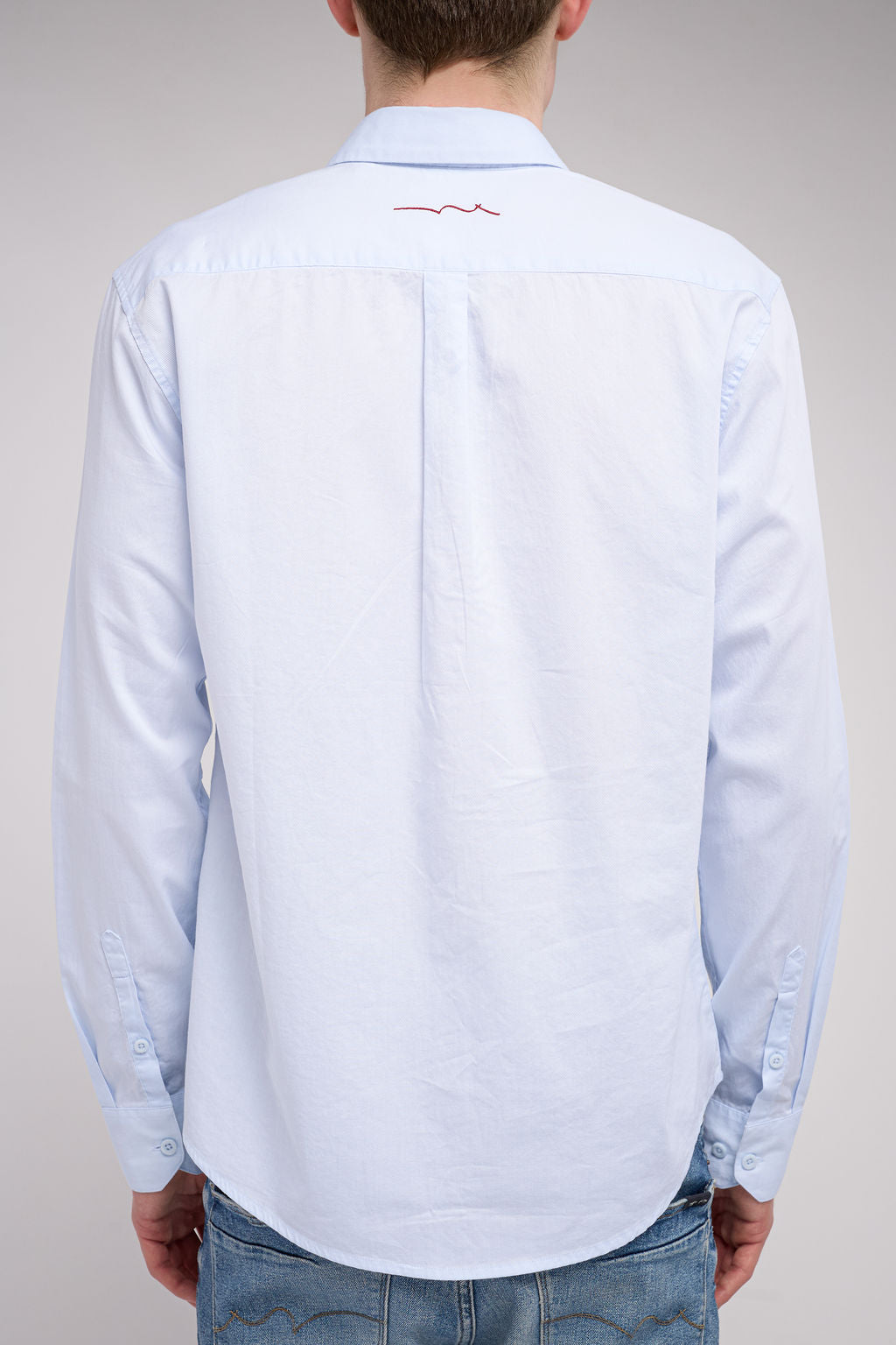 Chemise en twill col italien C-VOLT 2 ML BLUE SHIRT - 2