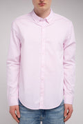 Chemise en twill col italien C-VOLT 2 ML PINK SHIRT - 1