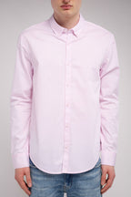Chemise en twill col italien C-VOLT 2 ML PINK SHIRT - 1