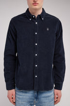 Chemise velours côtelé C-ELTON ML TOTAL NAVY - 1