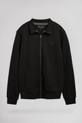 Gilet sweat zippé col montant G-NARKUS ZIP NOIR - 1