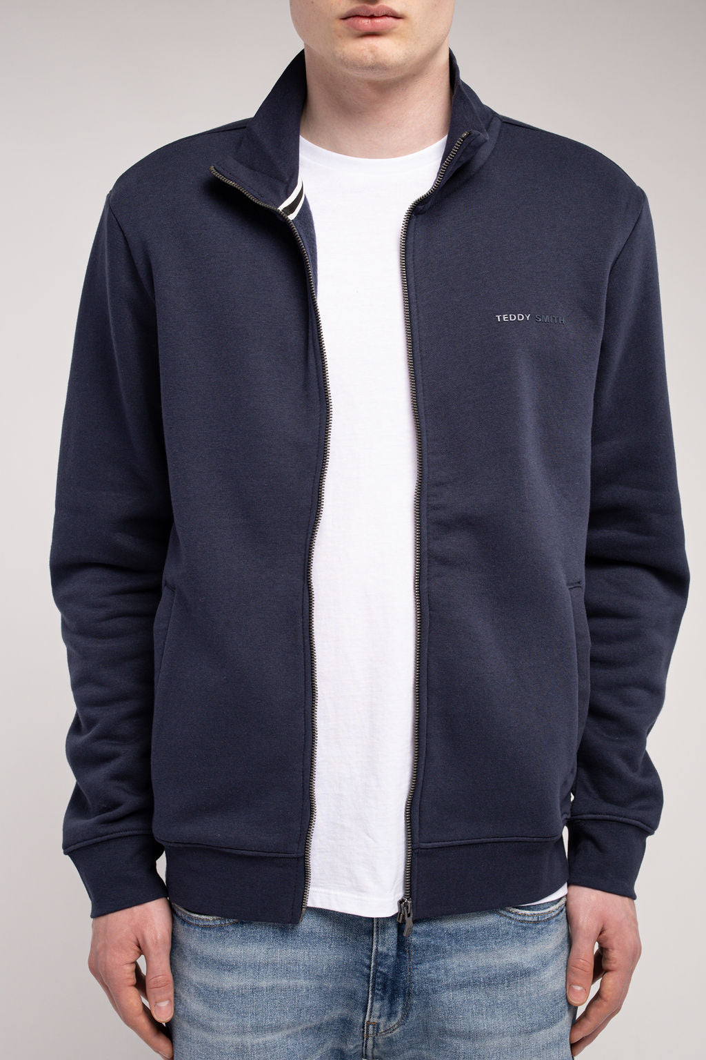 Gilet sweat zippé col montant G-NARKUS ZIP TOTAL NAVY - 2