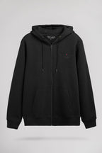 Gilet sweat à capuche zippé GICLASS JIM HZ NOIR - 1