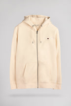 Gilet sweat à capuche zippé GICLASS JIM HZ NATUREL - 1