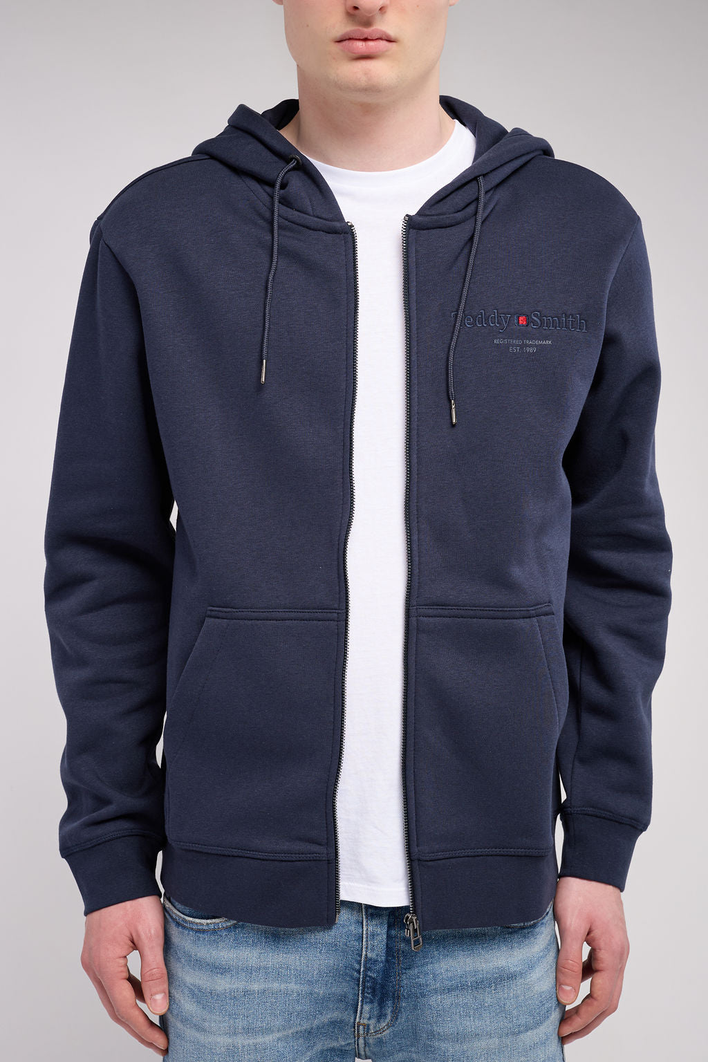 Gilet sweat à capuche zippé GICLASS JIM HZ TOTAL NAVY - 2
