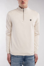 Pull col montant zippé P-MARTY 2 CREAM - 1