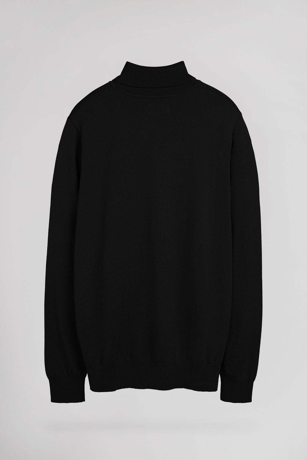 Pull ajusté col roulé P-MARCELLUS NOIR - 1