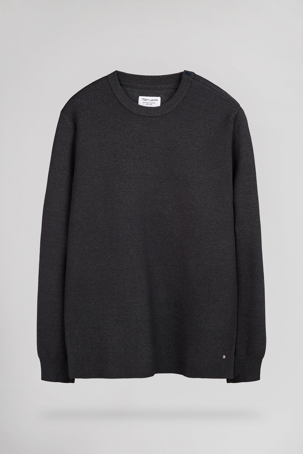Pull col rond P-DRYSTAN MELANGE BLACK - 1