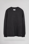 Pull col rond P-DRYSTAN MELANGE BLACK - 1