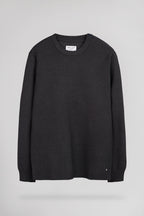 Pull col rond P-DRYSTAN MELANGE BLACK - 1
