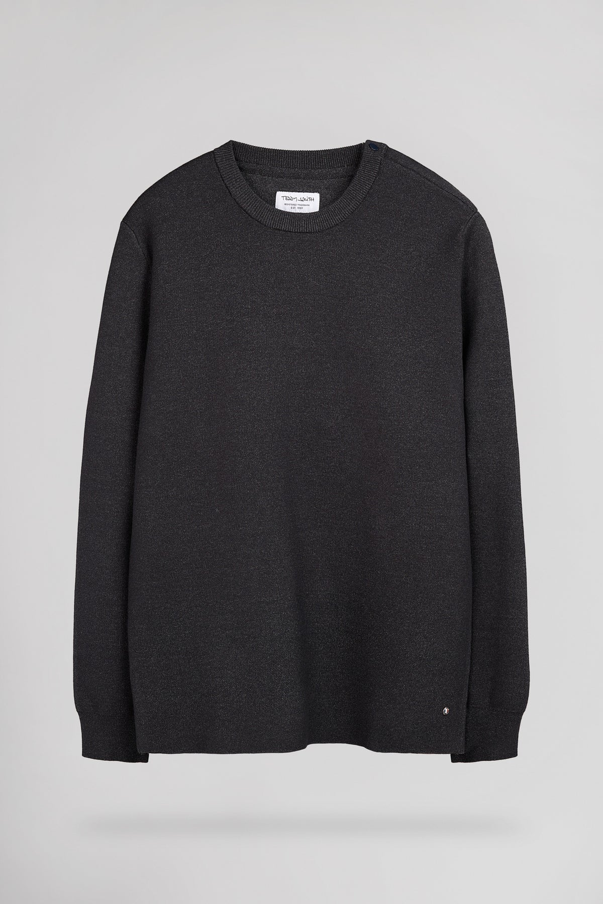 Pull col rond P-DRYSTAN MELANGE BLACK - 1